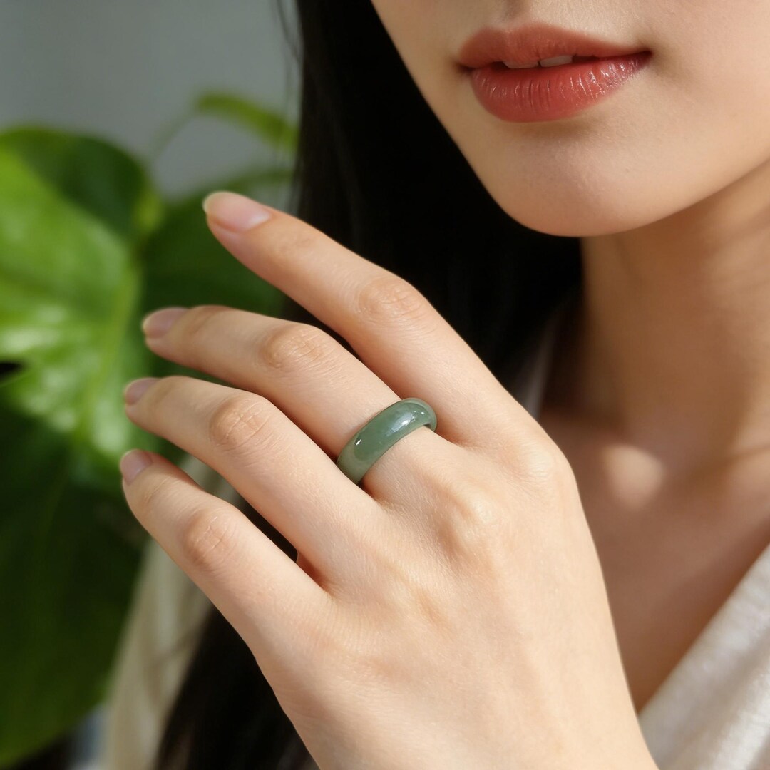 Authentic Jade Ring - Natural Burmese Jadeite Band Grade A - Etsy