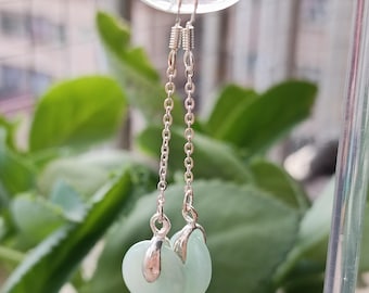 Authentic Jadeite Jade Drop Earrings
