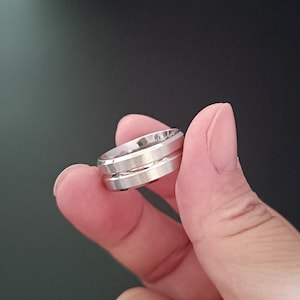 Silver Steel Ring Everyday Simple Band Ring