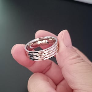 Silver Steel Ring Everyday Simple Band Ring