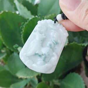 Authentic Jadeite Jade Pendant Necklace Natural Burmese Grade A JP0537