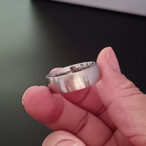 Silver Steel Ring Everyday Simple Band Ring