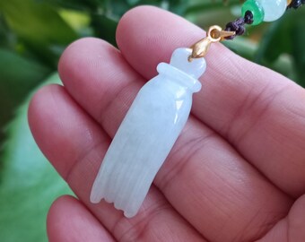 龍彫り翡翠ペンダントネックレス：天然ビルマ産翡翠 - Etsy 日本