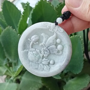 Authentic Jadeite Jade Pendant Necklace Natural Burmese Grade A JP0564