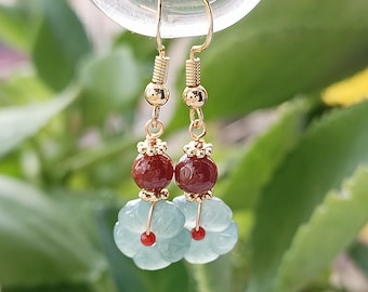 Authentic Jadeite Jade Drop Earrings