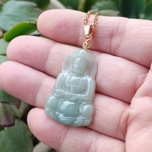 Guanyi Pendant Necklace Guanyin Green Jade Pendant Necklace Natural Burmese Jadeite Grade A JG4106