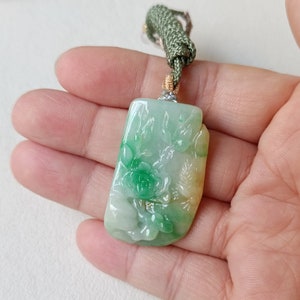 本物の翡翠ペンダントネックレス天然ビルマ産グレードA JP0541 - Etsy 日本