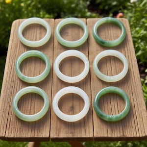 Authentic Serpentine Jade Bangle: Grade A, Natural Stone