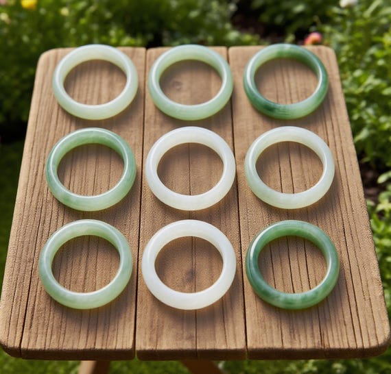本物のグリーン翡翠バングル 本物のサーペンティン翡翠 Gade A - Etsy 日本