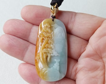 本物の翡翠ペンダントネックレス天然ビルマ産グレードA JP0525 - Etsy 日本