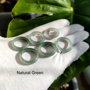 Authentic Burmese Jade Ring Grade A Natural Jadeite Jade Ring Precious Gemstone Ring Fashion Ring Statement Ring image 2