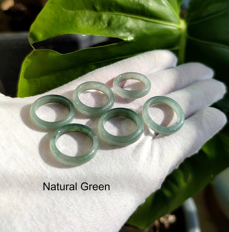 Authentic Burmese Jade Ring Grade A Natural Jadeite Jade Ring Precious Gemstone Ring Fashion Ring Statement Ring image 2