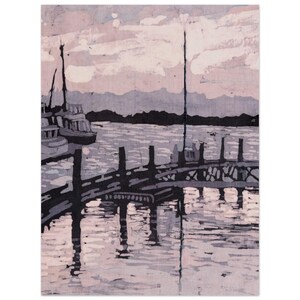 Harbor Sunrise Batik Fine Art Print