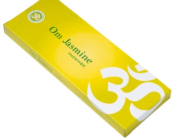 Om Jasmine Masala Incense Sticks 100 gram box - Love - Prosperity - Luck - Meditation - natural incense - low smoke incense