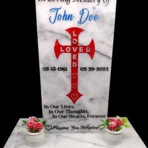 Personalized Memorial miniature Stones for him, Miniature Tombstone made out of Marble/Granite, Memorial Headstone, Gravestone, Marble Stone