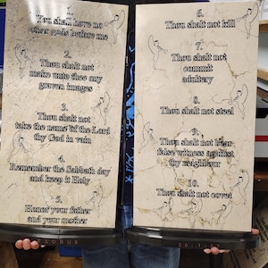 Ten Commandments Tablets - Marble