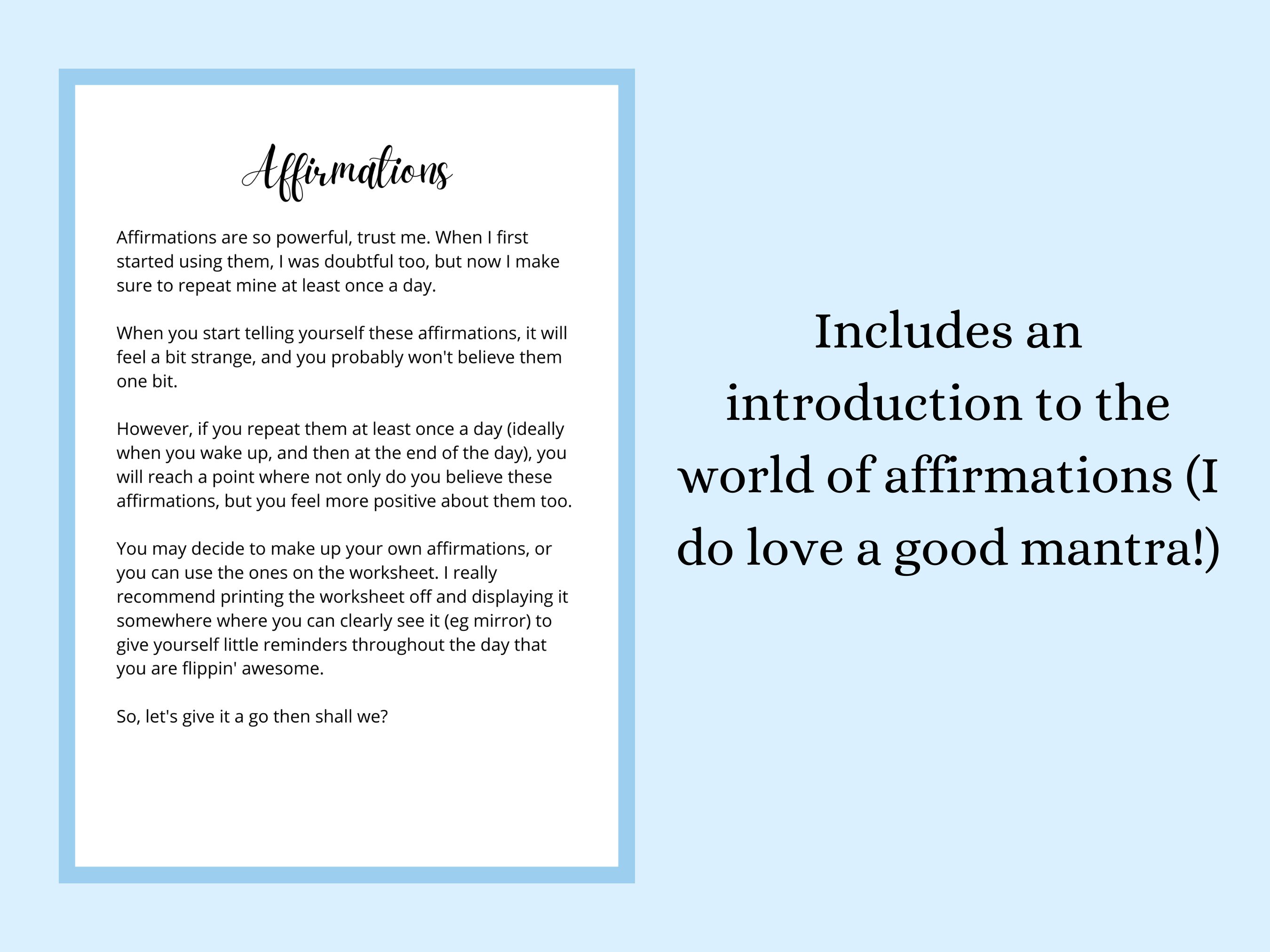 Body Positivity Workbook Body Dysmorphia Worksheet Body Etsy Australia