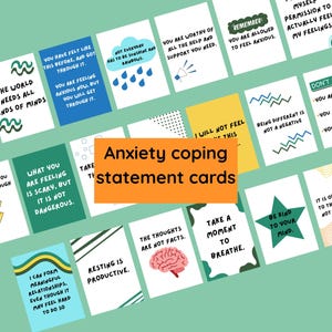 Tarjetas para afrontar la ansiedad: mantras imprimibles y tarjetas de autoayuda