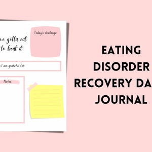 Essstörungs-Wiederherstellungs-Tagebuch: Anorexie-Wiederherstellungsjournal, Bulimie-Wiederherstellung, Body-Positive-Arbeitsbuch, Anorexie-Buch, Essattacken