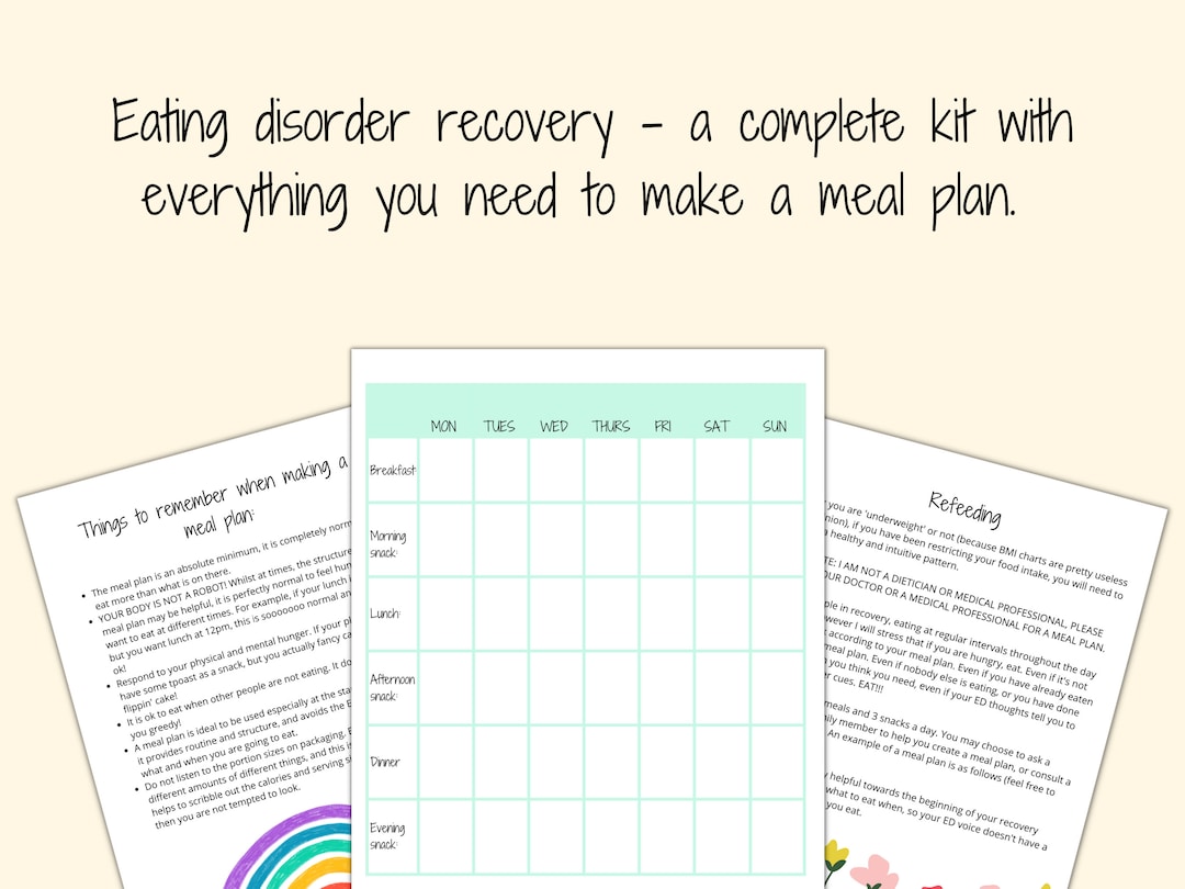 Eating Disorder Recovery Meal Plan Anorexia Recovery, Intuitive Eating
