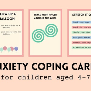 Cartes mémoire sur les capacités d'adaptation à l'anxiété, coin détente pour enfants, salle de classe pour personnes âgées, cartes de stratégie pour faire face à l'autisme, psychologie sociale, décoration de bureau pour thérapie