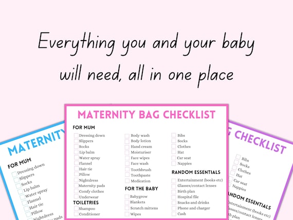 Hospital Maternity Bag Checklist