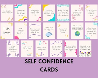 Self Confidence Mantra Cards: Positive Affirmations (PDF)
