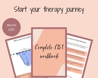 CBT Workbook Bundle: Therapy Tools, Anxiety & Stress Relief PDF