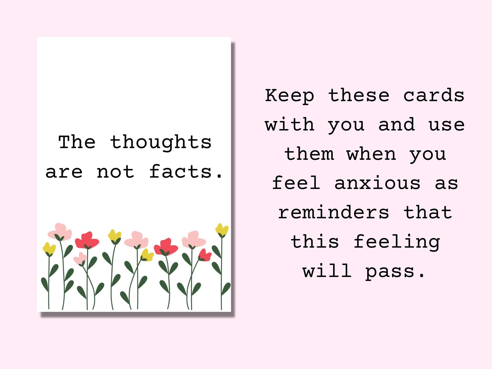 Anxiety Coping Skills Flashcards: Printable Mental Health Quotes - Etsy
