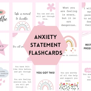Anxiety Coping Skills Flashcards: Printable Mental Health Quotes - Etsy