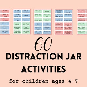 Pot d'activités de distraction : techniques de respiration et d'apaisement pour les enfants de 4 à 7 ans, exercices d'ancrage pour les enfants autistes