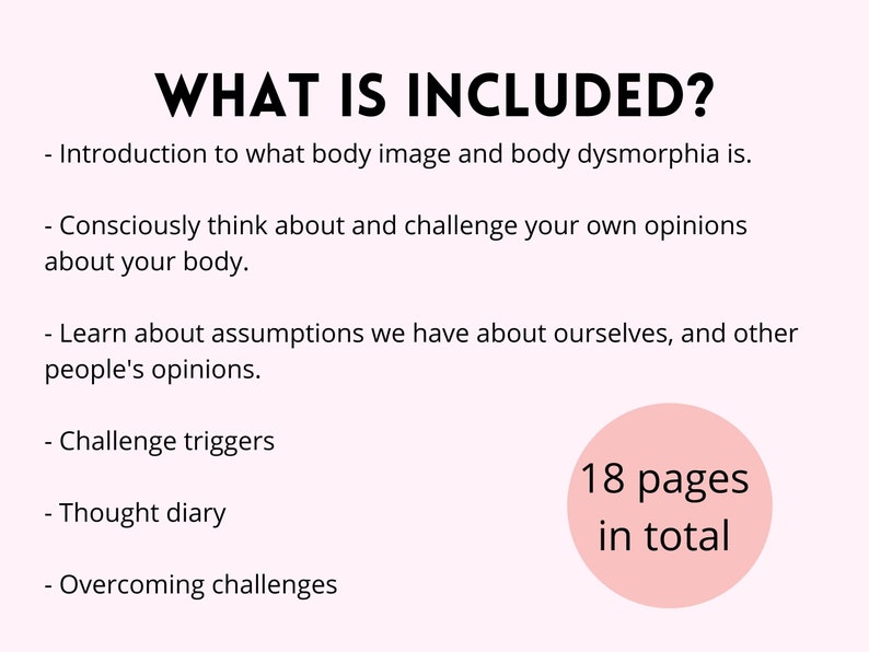 Body Dysmorphia Recovery Workbook: Improve Self Confidence (PDF) image 8