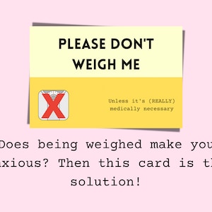 Wiegen mich nicht Karte: Ed Genesung, Genesung von Essstörungen, Gesundheit in jeder Größe, Body Positivity zum Ausdrucken, Poster von Ed Genesung, Neda