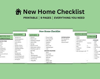 New Home Checklist Printable: Moving Essentials (PDF Download)