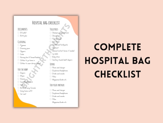 Hospital overnight 2024 bag checklist