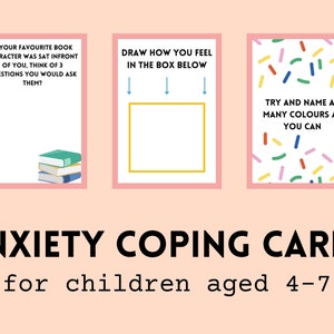 Soulagement de l'anxiété des enfants, Cadeaux d'anxiété, Cartes de compétences d'adaptation, Cartes de stratégies d'adaptation, Jouets anti-stress pour les enfants, Anxiété des cartes d'adaptation