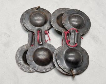 Moroccan Gnawa Castanets: Handmade Iron Qaraqueb Musical Instrument