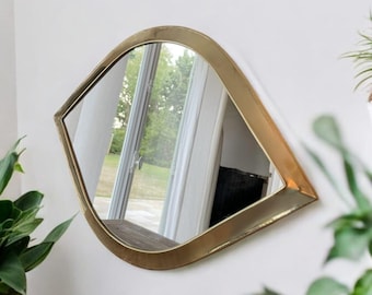 Set of 4 handmade Moroccan Brass Mirrors, Berber Wall Mirror Collection, Artisan Crafted