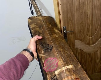 Handmade Engraved Guembri: Moroccan Gnawa Instrument