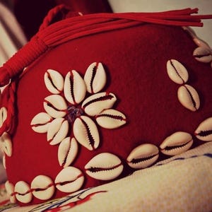 old Moroocan gnawa hat traditionnel handmade guembri hat africa clothing
