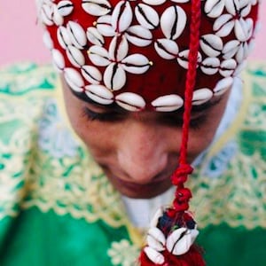 old Moroocan gnawa hat traditionnel handmade guembri hat africa clothing