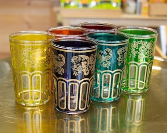 Set de 6 Verres Marocains Artisanaux Faits à la Main