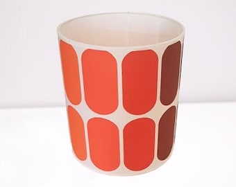 Lampenschirm aus den Siebzigern, Vintage, orange einfarbig, braun, 2 verschiedene Höhen, neu