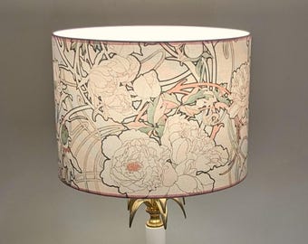 MUCHA lampshade, Art Nouveau style, soft colors, 25cm or 30cm diameter