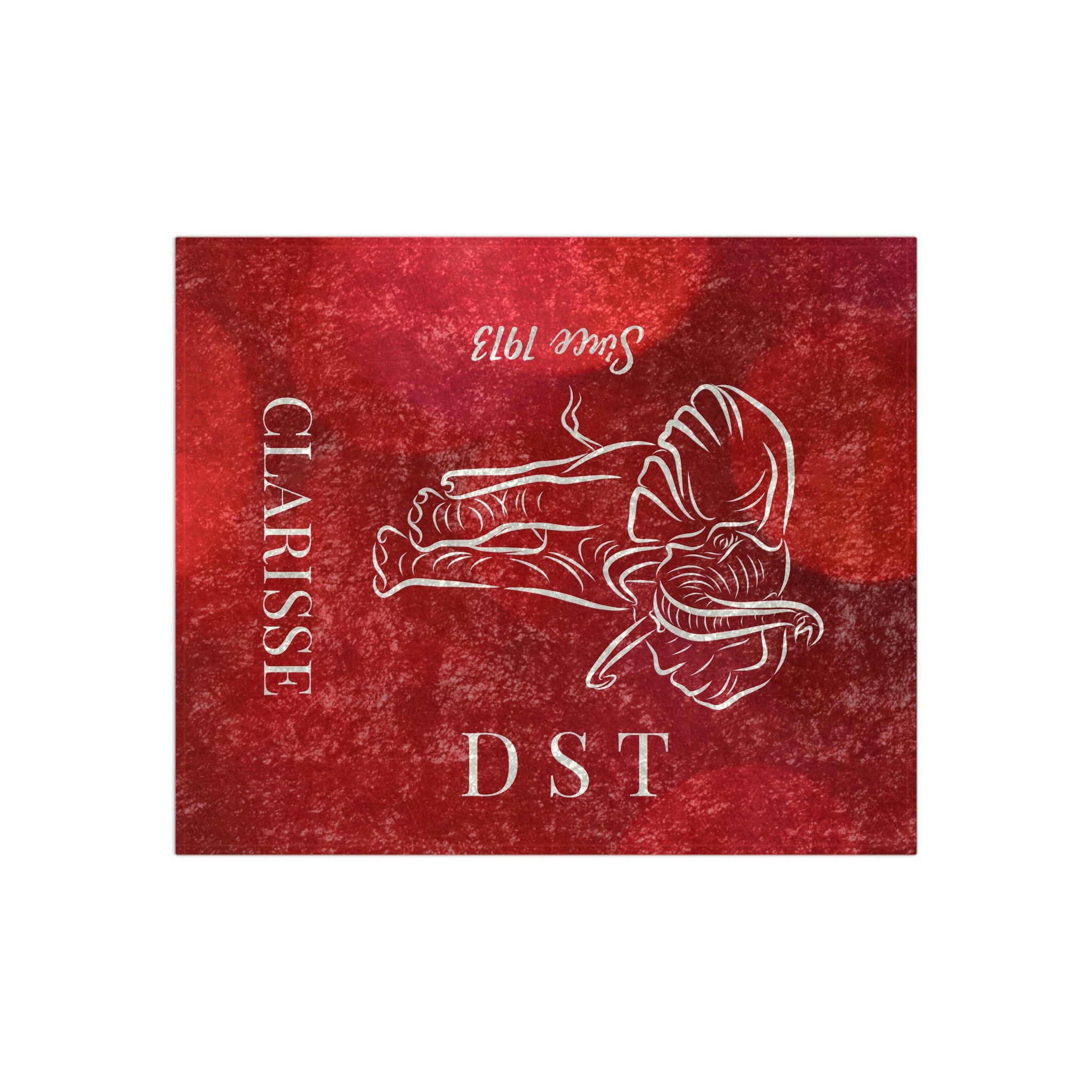 J13 DST Founder's Day Monogram Velvet Blanket, DST Paraphernalia 1913 Unique Annual Blanket