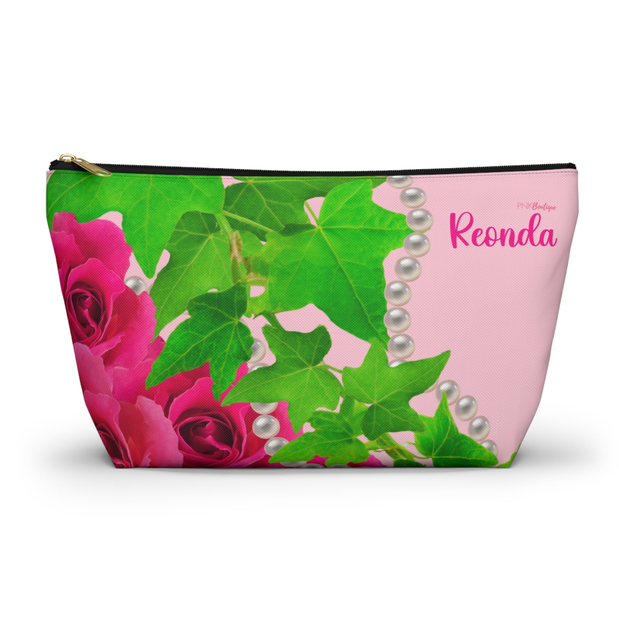 Sorority Bags Kosmetiktasche „Living The PRETTY Life“ – Pink & Grün, 23,5x17 Cm, Maschinenwaschbar