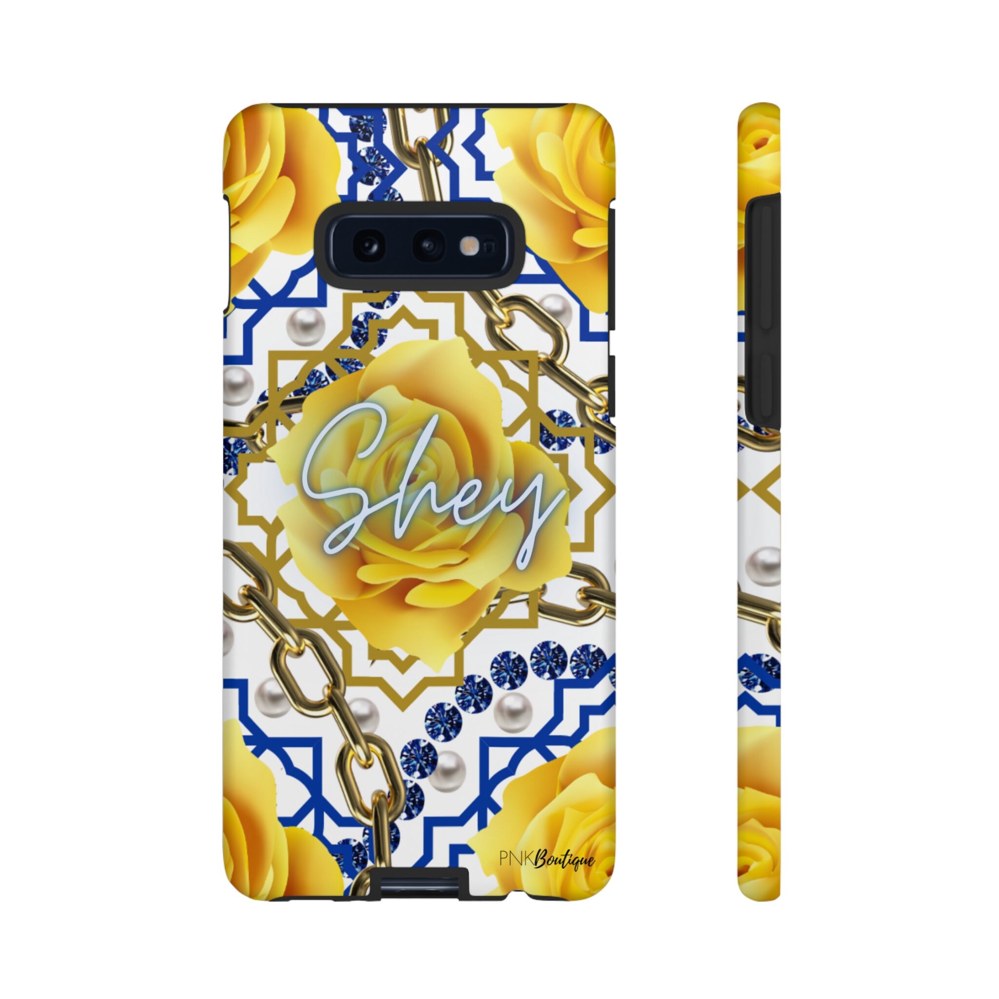 Sgrho Personalized Phone Case, Royal Blue and Gold Sorority Phone Case