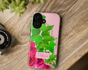 Ivy and Pearls Pink and Green Phone Case: D9 Sorority Sister Gift