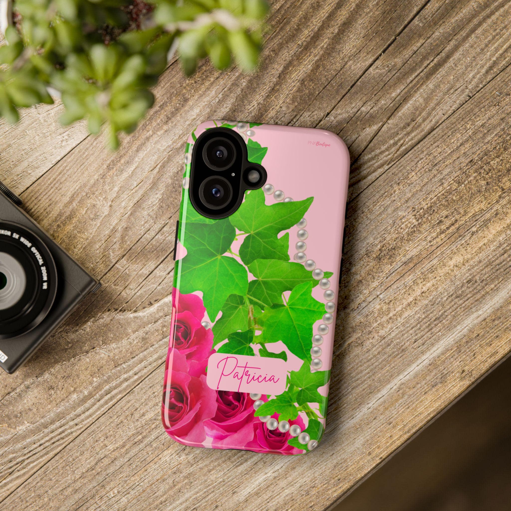Pink and Green Phone Case - Etsy