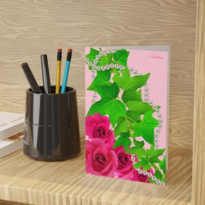 Ivy and Pearls Print and Green Sisters Greeting Cards (10-pcs), HBCU Divine Nine Gift Cards, D9 Sorority Gift for her, Luxury Birthday Card